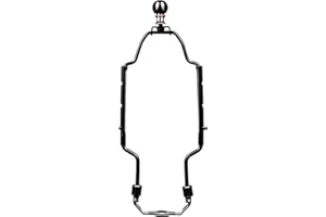 GIGIVOSHA Lamp Shade Holder,lamp Harp,lamp Parts,lamp Kit - Lampshade Bracket With 3/8 Standard Saddle For Table And Floor Lamp Finials Bracket Light Fitting (1pcs, Black)