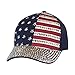 Something Special USA Bling Baseball Cap, Sparkle Rhinestone American Flag Hat, Adjustable Size Navy Blue