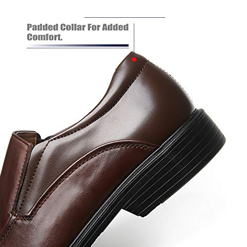 La Milano Wide Width Men's Leather Dress Shoes Slip On Square Toe