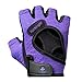 Harbinger Women's Flexfit Wash and Dry Weightlifting Gloves with Padded Leather Palm (Pair) (2017 Model), Purple, Small