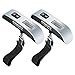 Etekcity 2 Pack Digital Hanging Luggage Scale, Rubber Paint, Temperature Sensor, 110 Pounds, Silver