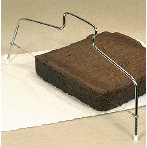 W8sunjs Stainless Adjustable Wire Cake Slicer Leveler Pizza Dough Cutter Trimmer