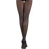 CALZITALY 20 Den Vintage Sheer Back Seam Tights, Cuban Heel Tights, Seamed Pantyhose, Italian Hosiery (S/M/L/XL)