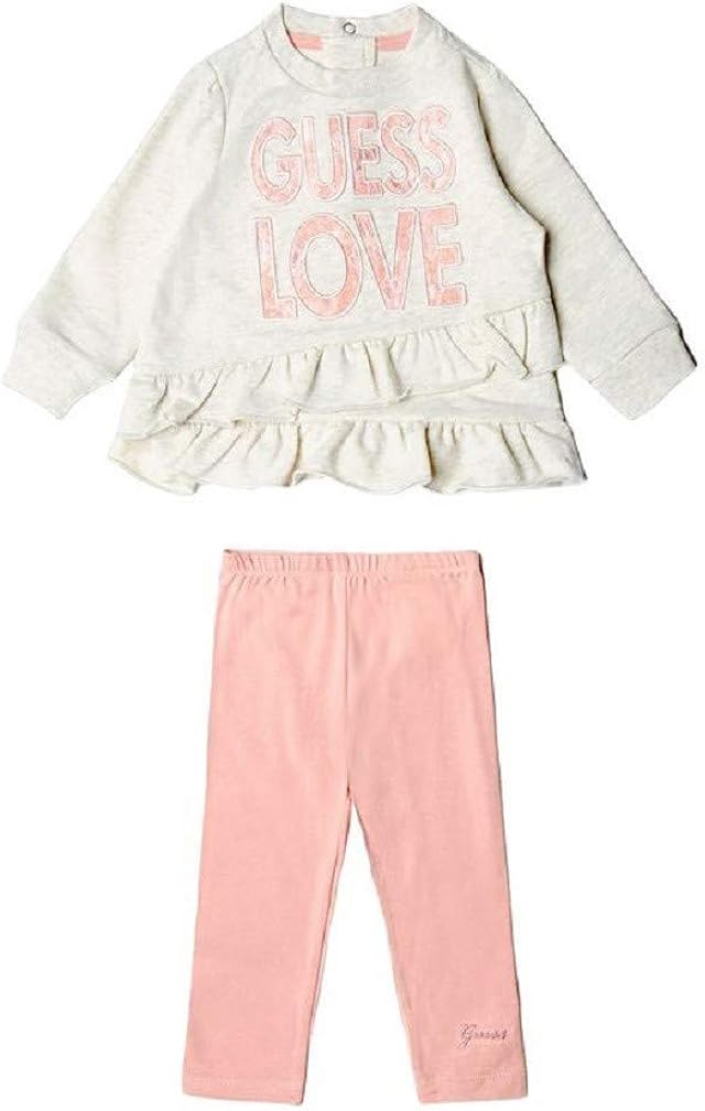 Guess Ensemble T Shirt Leggings Bebe Fille A84g02 Rose Et Beige Baby Girls 0 24m Baby Clothing