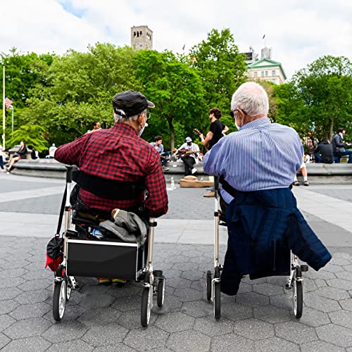 Healconnex Luxury Rollator Walkers for SeniorsBulitin Cable Rollator Walker with Seat, 10