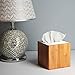 JackCubeDesign Bamboo Square Tissue Box White Acrylic Cover Holder Case Storage Case Stand Box Napkin Holder Organizer(5.83 x 5.83 x 5.67 inches)-:MK340A
