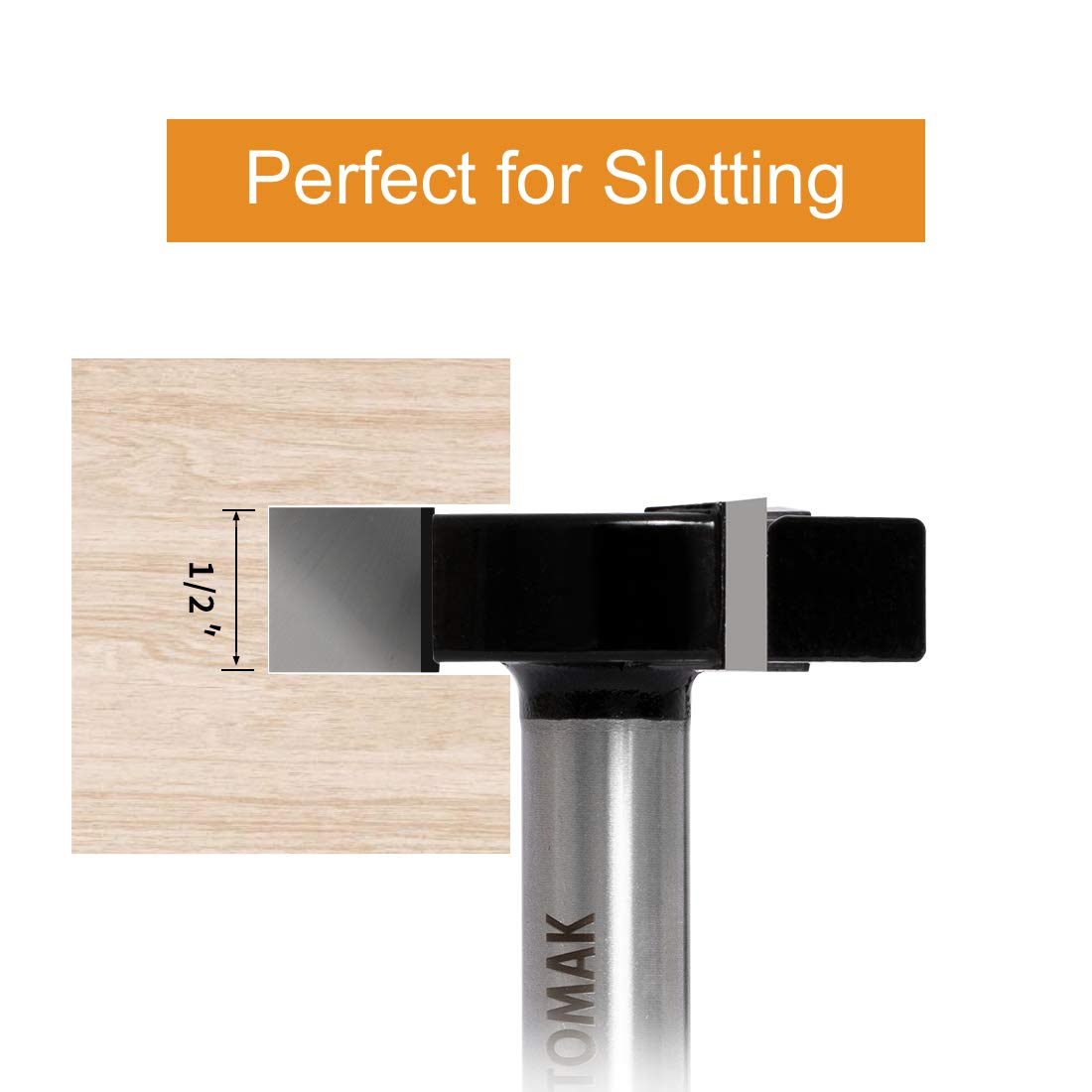 CNC Spoilboard Surfacing Router Bits, 1/2 inch Shank 2 inch Cutting Diameter, Slab Flattening Router Bit Planing Bit Wood Milling Cutter Planer Woodworking Tool by NITOMAK (Carbide): Industrial & Scientific