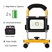 LED Work Light,Portable Outdoor Flood Light and Detachable 4400mAh Battery with Car Charger, Waterproof, 900lm,Yellow