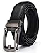 Xholding Men's Genuine Leather Ratchet Dress Belt with Automatic Buckle 1 1/8
