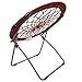 CAMPZIO Bungee Chair Round Bungee Chair Folding Comfortable Lightweight Portable Indoor Outdoor (RED)