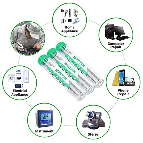 image for WYCTIN 60-40 Tin Lead Rosin Core Solder Wire for Electrical Solderding