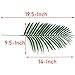 12pack Palm Leaves Branches for Palm Sunday Artificial Plants Fake Palms Frond Tropical Plant for Floral Arrangement Hawaiian Jungle Beach Wedding Party (12, Light Green)