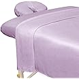 ForPro Premium Microfiber 3-Piece Massage Sheet Set, English Rose, Ultra-Light, Stain and Wrinkle-Resistant, Includes Flat and Fitted Sheet and Face Rest Cover