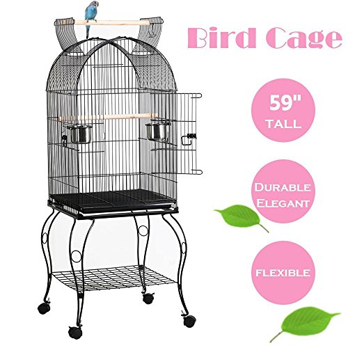 2 Yaheetech+Standing+Cockatiel+Parakeet+Lovebird