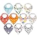 10-Pack Baby Bandana Bibs Upsimples Baby Girl Bibs for Drooling and Teething, 100% Organic Cotton, Soft and Absorbent Hypoallergenic Bibs | Baby Shower Gift - “Modern Set”