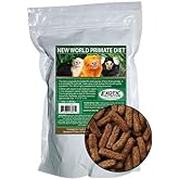 Exotic Nutrition New World Primate Diet (4 lb.) - Highly Nutritional Food Formulated for New World Primates - Marmosets, Tamarins, Capuchins, &amp; Other Monkeys