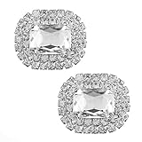 Zebratown 1Paris Crystal Shoe Clips Rhinestone Square Shoe Clutches Crystal Bridal Shoes Athena