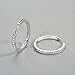 Carleen 925 Sterling Silver Channel Setting Round Cut 16-Stone Cubic Zirconia CZ Simulated Diamond Lightweight Medium Hinged Huggie Hoop Earrings for Women Girls Diameter 30mm