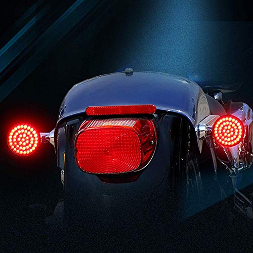 ZYTC 2" LED Turn Signals w/Brake Running Light Bullet Style Rear 1156 LED Turn Signal Kit for Harley Davidson