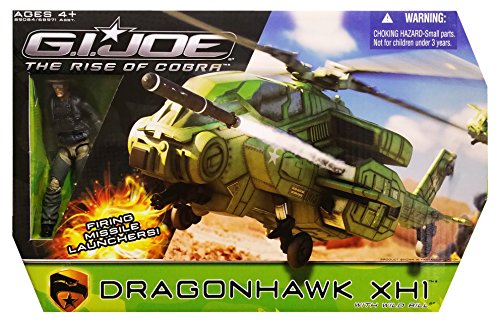 G.I. Joe Rise of Cobra Dragonhawk XH1 Helicopter with Wild Bill Action Figure Vehicle Set