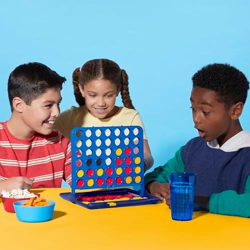 Juegos de Hasbro Oficiales, Juego Conecta 4, Estuche Todo en uno, Marcador de Puntos, Juegos para niños, 6+ - Versión español-portugués