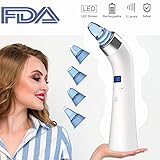 Blackhead Remover Vacuum, 2018 Upgraded Rechargeable Blackhead Vacuum Suction Remover, Professional Portable Pore Vacuum Led Display Electric Pore Suction Vacuum with 4 Beauty Probes for Men and.