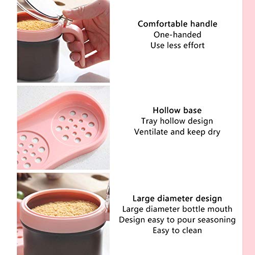 Supplying Box Set, 3 Serving Lepels Antislip Base Luxe Creature Cruet Fles Spice Jar Set TINGG (Color : A) - Afbeelding 7