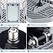 Qimedo Garage Lighting 80W, 8000lm Deformable Led Garage Lights , Shop Work Light with 3 Adjustable Wings,Tribright Garage light for Workshop, Warehouse (No Motion Detection)