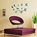 Wisehands 72 Pcs 3D Removable Butterfly Wall Decals with Sponge Gum and Magnet for Home DIY, Baby Room, Party and Birthday Decoration (6 Color, 6 Pack of 12 Each)