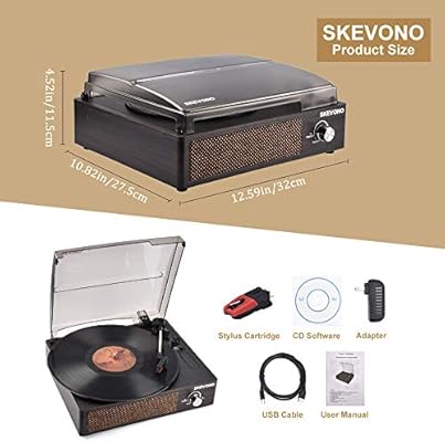 turntable with built in speakers and bluetooth