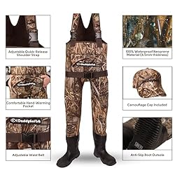 DaddyGoFish Neoprene Chest Waders for Kids and