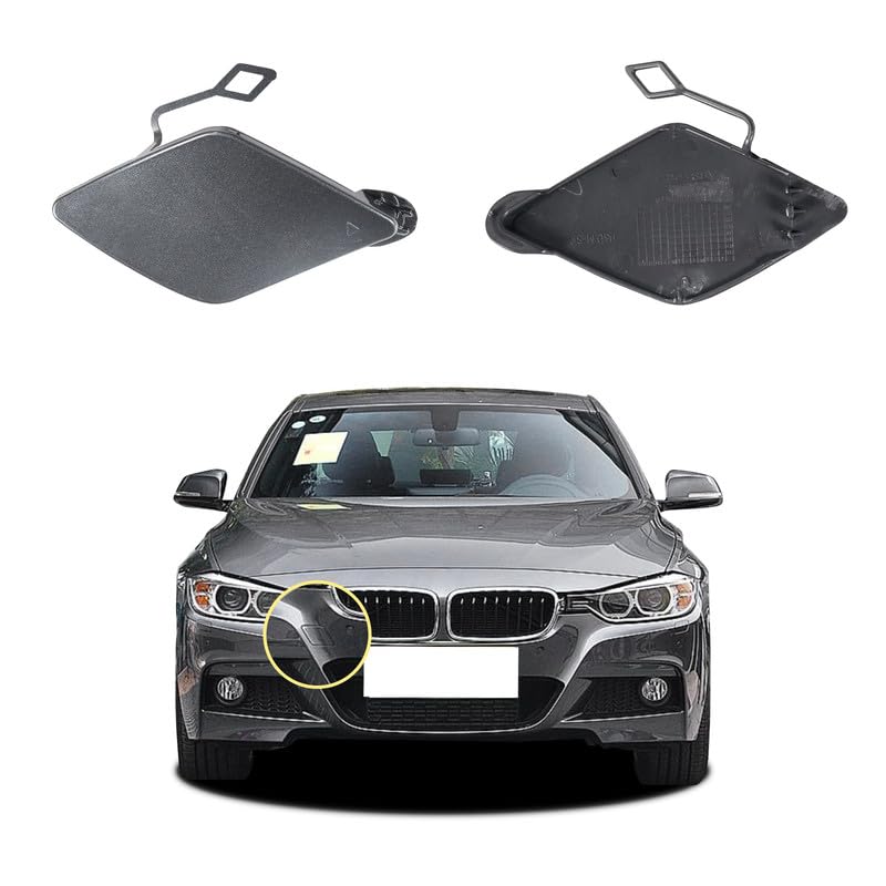 Photo 1 of Goholy Car Front Bumper Tow Hook Cover Compatible with BMW 3 Series F30 M-Sport 2013 2014 2015 2016 2017 2018 320i 325d 328i Trailer Cover Cap 51118067961 51118056606 Small Lid Towing Eye Cap