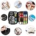 OldShark 22 Sizes Crochet Hooks, Full Size 0.6mm to 6.5mm Knitting Needles, with 27 Accessories Tools, Crocheting Kits with PU Case