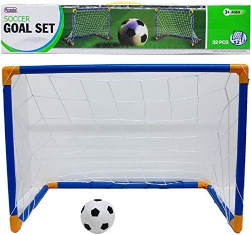 Arcady Portable Pop-up Fun Toy Accessories Equipment Football Soccer Goal Net Porteria Set + Net + Airp Pump + Ground Stakes Small Ball Kit