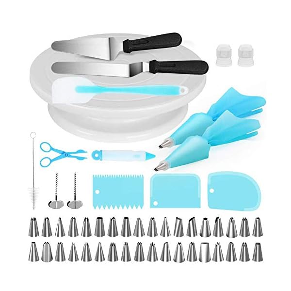 BoYun-Cake-Decorating-Kits-Supplies-52-in-1-Baking-Accessories-with-Cake-Turntable-Stand-Cake-Tips-Icing-Smoother-Spatula-Piping-Pastry-Bags-and-Decorating-Pen-Frosting-Tools-Set Boyun Cake Decorating Kits Supplies 96-in-1 Baking Accessories with Cake Turntable Stand, Cake Tips, Icing Smoother…