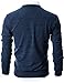 Ohoo Mens Slim Fit Light Weight V-Neck Pullover Sweater/DCP015-NAVY-M