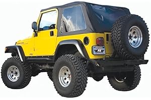 RAMPAGE PRODUCTS Rampage Frameless Trail Top | Vinyl, Black Diamond Color with Tinted Windows | 109535 | Fits 1997 - 2006 Jeep Wrangler TJ