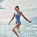 Speedo Girl's Swimsuit One Piece Thick Strap Racer Back Printed