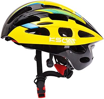 KSCAT Adult Bluetooth Smart Helmet Bone Conduction Helmet Adjustable Road Cycling Mountain Helmet with Mircophone,goggle T01 Red/Blue/Yellow