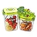 Freshseven Vacuum Seal Air-tight Versatile Food Container and Instant Marinator with a Pump- High Square Set of Two- 2.1 Quart + 1.4 Quart Made of BPA-free Tritan Microwave Safe Diswasher Safe
