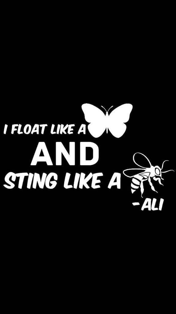 I Float Like A Butterfly And Sting Like A Bee Ali Decal Vinyl Sticker Cars Trucks Walls Laptop White 7 In Kcd496 Exterior Accessories Amazon Canada