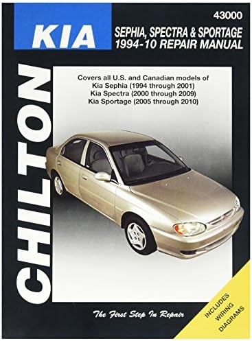 Amazon Com Chilton 43000 Repair Manual For Kia Sephia Spectra Sportage 1994 2010 Automotive