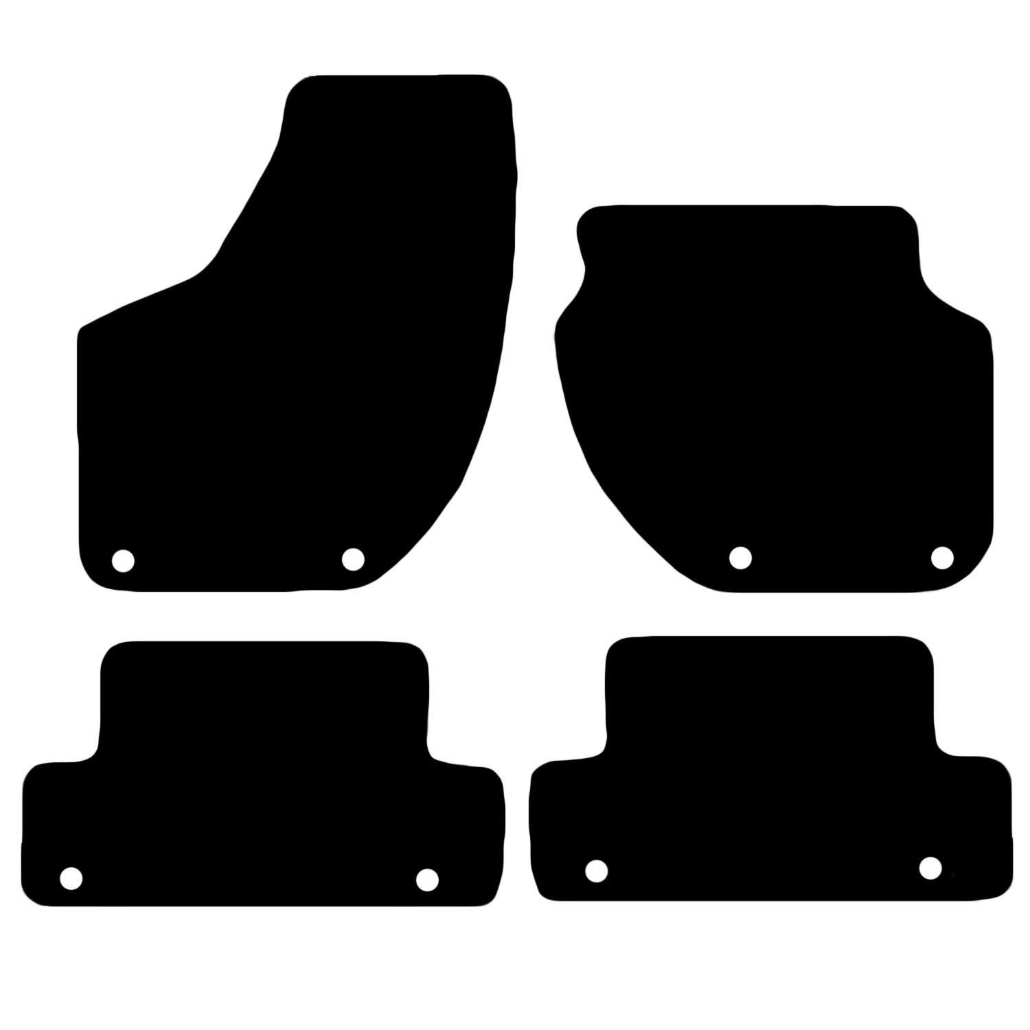 Carsio Carpet Car Mats For Volvo V40 2015+ Onwards 4 Piece Set Tailored Fit Floor Mat Complete Accessory Black Custom Fitted - All Weather, Anti-Slip Backing & Black Trim