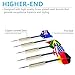 Emarth 15pack Tip Darts with National Flag Flights (5 Styles) - Stainless Steel Needle + Brass Barrels + PVC Shafts Flags