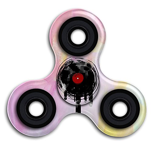 Melting Vinyl Record Dj Retro Ultra Durable Triangle Hand Spinner EDC Stress Reducer Relieve Anxiety And Boredom Camo