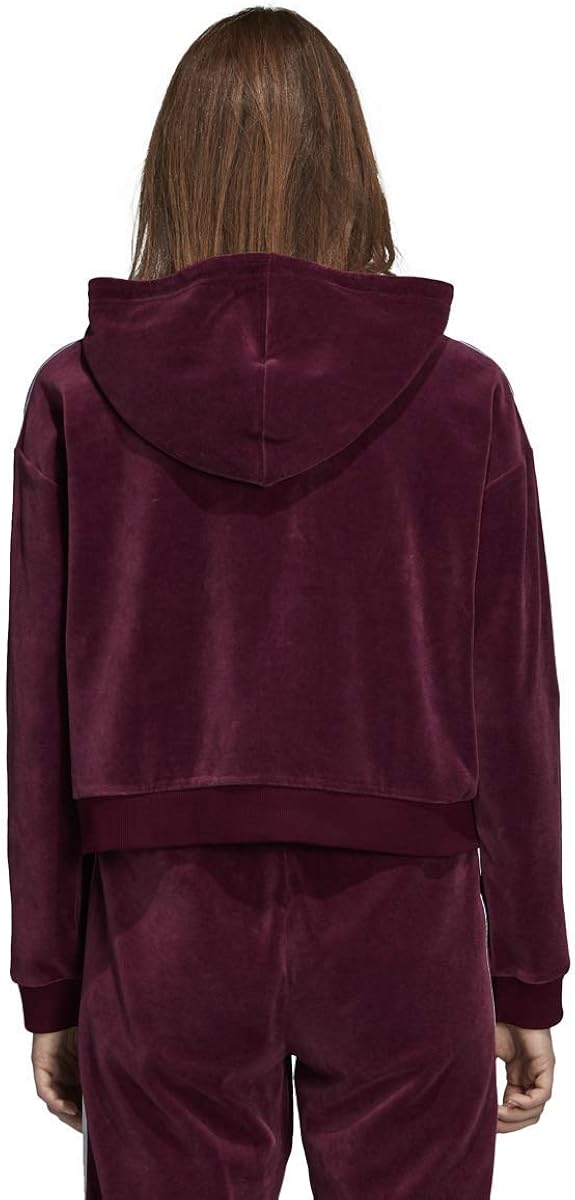 adidas velvet cropped hoodie