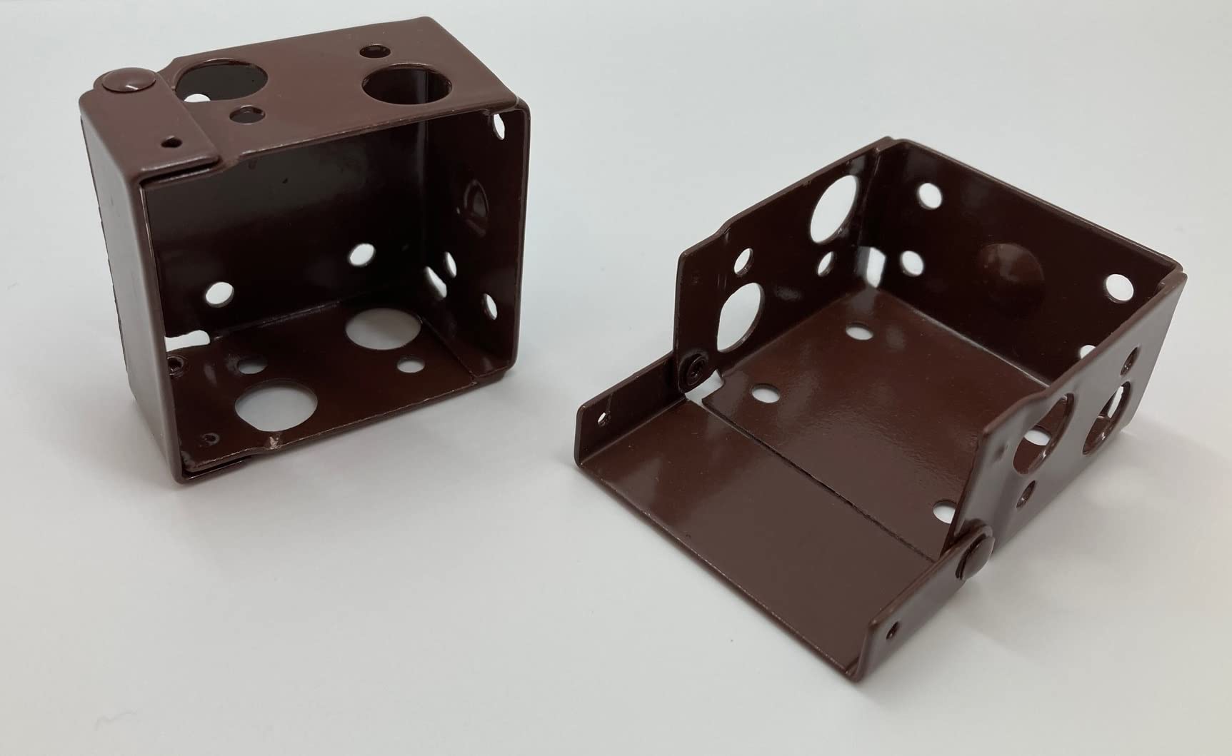 Pair of End Fitting Brackets for 35mm/1½" Venetian/Wood Blind white/beige/brown (VN1011) (Dark Brown)