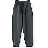 AngelBabies Boys Girls Pants Joggers Cotton Drawstring Kids Plain Sweatpants with Pockets 5Y-14Y