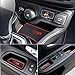 Door Mats Gate Slot Mat Inserts Cup Pads Center Console Liner Accessories 18PCS for Jeep Renegade 2018 2019 2020 (Red Trim)