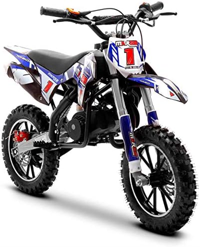 Funbikes Blue Kids Dirt Bike โ 50cc Childrens Petrol Motorbike Mini Motocross Scrambler